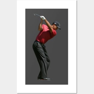Tiger Woods Swing Posters and Art